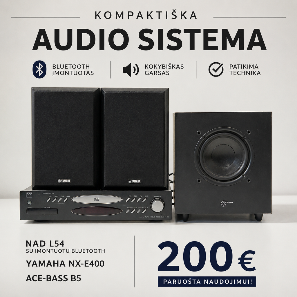 NAD L54 + Yamaha NX-E400 + Ace-Bass B5 – sistema su Bluetooth