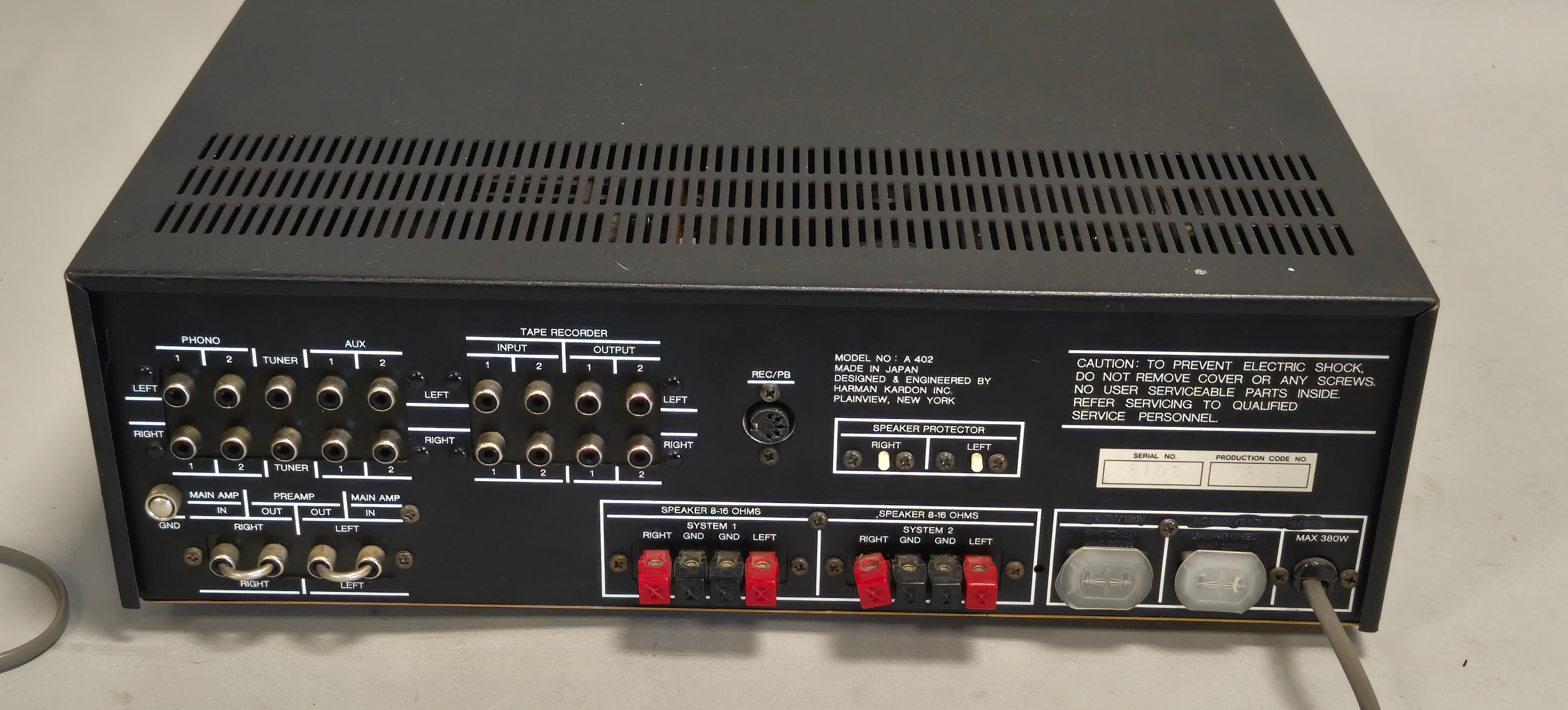 Harman Kardon A402 Integrated Stereo Amplifier