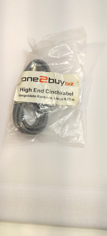 High End 2xRCA (Cinch) garso kabelis – 0,75 m